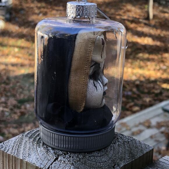 OOAK Creepy Odd Horror Nun Doll Head Scary Christmas Decor Gothic Tree Ornament - Picture 2 of 5